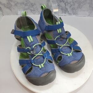 Keen Hiking Sandals Womens 7 Blue Waterproof Outdoor Gorcore Nylon Suede